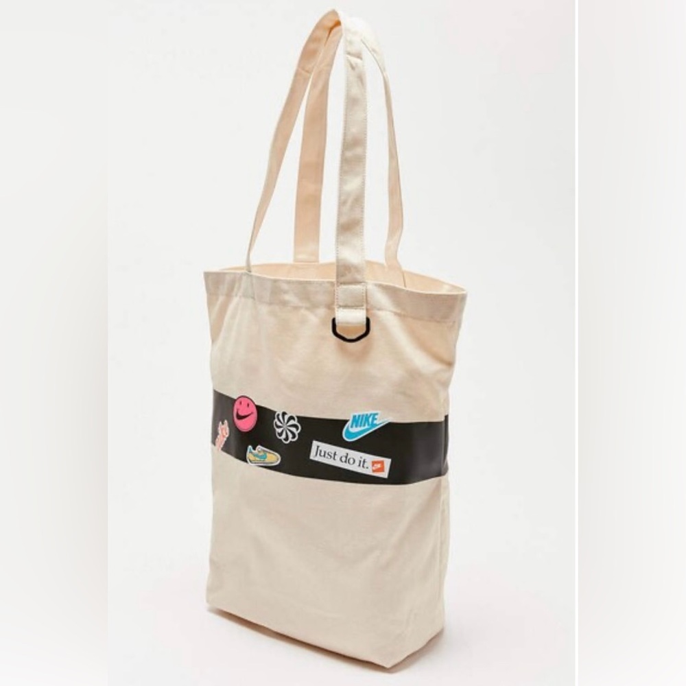 Nike Beige Tote with Graphic Accents